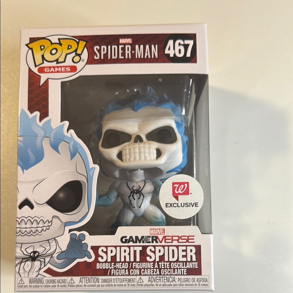 Funko Spirit Spider with Blue Flames